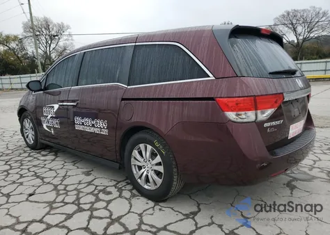 2014 Honda Odyssey Exl z USA, uszkodzony, nr VIN 5FNRL5H63EB125913